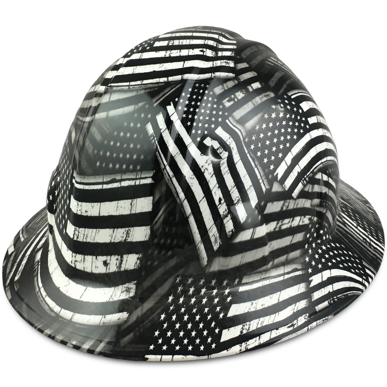 black baseball cap with american flag