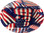 USA Flag Style Full Brim Hydro Dipped Hard Hats - Detail