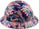 USA Flag Style Full Brim Hydro Dipped Hard Hats - Left Side View