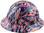 USA Flag Style Full Brim Hydro Dipped Hard Hats - Right Side View