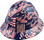 USA Flag Style Full Brim Hydro Dipped Hard Hats - Oblique View