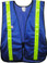 Soft Mesh Royal Blue Vests with Silver Stripes - Supplemental View