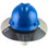 MSA Full Brim V-Guard Hard Hat with Sun Shield - Blue
