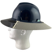 MSA Full Brim V-Guard Hard Hat with Sun Shield - Navy Blue