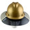 MSA Full Brim V-Guard Hard Hat with Sun Shield - Gold