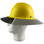 MSA Full Brim V-Guard Hard Hat with Sun Shield - Yellow