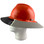MSA Full Brim V-Guard Hard Hat with Sun Shield - Orange