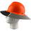 MSA Full Brim V-Guard Hard Hat with Sun Shield - Hi-Viz Orange