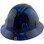Blue Flames Style Full Brim Hydro Dipped Hard Hats - Oblique View