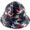 American Digital Camo Style Full Brim Hydro Dipped Hard Hats - Front View