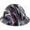 American Digital Camo Style Full Brim Hydro Dipped Hard Hats - Left View
