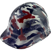 American Digital Camo Style Cap Style Hydro Dipped Hard Hats - Oblique View
