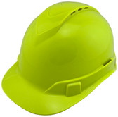  Pyramex Ridgeline Vented Cap Style Hard Hat Hi Viz Lime - Oblique Left