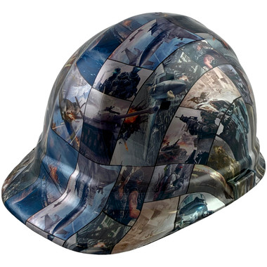 Video Games Style Cap Style Hydro Dipped Hard Hats - Oblique View