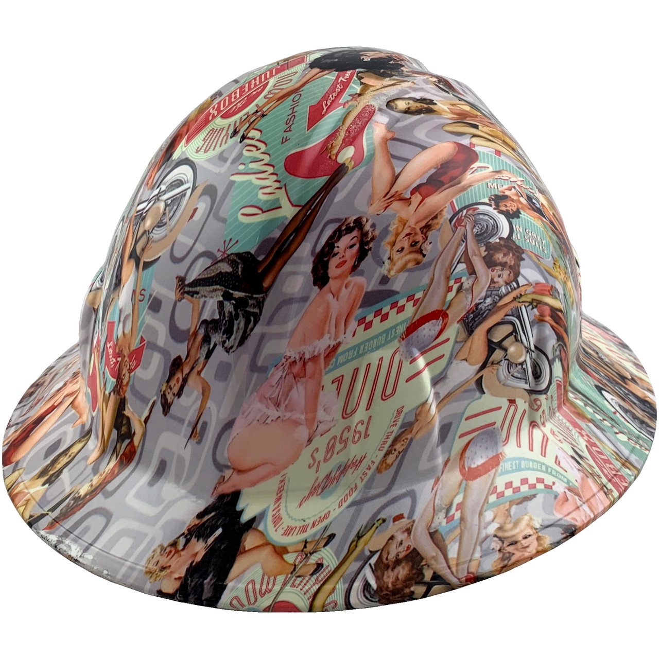 Vintage Pin Up Girls Full Brim Hydro Dipped Hard Hats | Buy Online at  T.A.S.C.O.