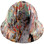Vintage Pin Up Girls Design Full Brim Hydro Dipped Hard Hats - Front View