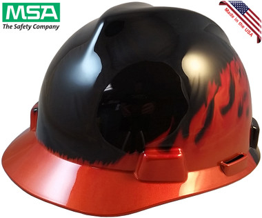 MSA V-Gard Cap Style Fire Design Hard Hats with One Touch Suspension - Oblique View