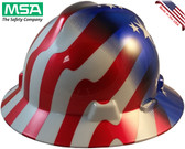 MSA FULL BRIM American Stars and Stripes Hard Hats - Oblique View