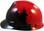 MSA Freedom Series Hard Hat with Black Shell, Canadian Flag - Staz On Suspension - Left Side View