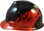 MSA Black Fire V-Gard Hard Hats with Ratchet Suspension - Left Side View