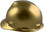 MSA V-Gard Cap Style Metallic Gold Hard Hats with One Touch Suspension  - Left Side View