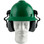 MSA Full Brim V-Guard Hard Hat with Earmuff Attachment - Green
