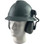 MSA Full Brim V-Guard Hard Hat with Earmuff Attachment - Gray