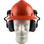 MSA Full Brim V-Guard Hard Hat with Earmuff Attachment - Orange