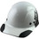 Actual Carbon Fiber Hard Hat - Cap Style Black and White - Oblique View