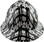 Lock Her Up Design Full Brim Hydro Dipped Hard Hats - Back View