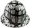 Lock Her Up Design Full Brim Hydro Dipped Hard Hats - Front View
