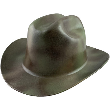 Outlaw Cowboy Hardhat with Ratchet Suspension Textured Camo - Oblique View