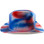 Outlaw Cowboy Hardhat with Ratchet Suspension Textured Patriotic Colors- Side View