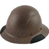 Actual Carbon Fiber Hard Hat - Full Brim Textured Granite  - Oblique View