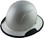 Actual Carbon Fiber Hard Hat - Full Brim Pearl White - with Protective Edge