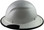 Actual Carbon Fiber Hard Hat - Full Brim Pearl White - with Protective Edge
