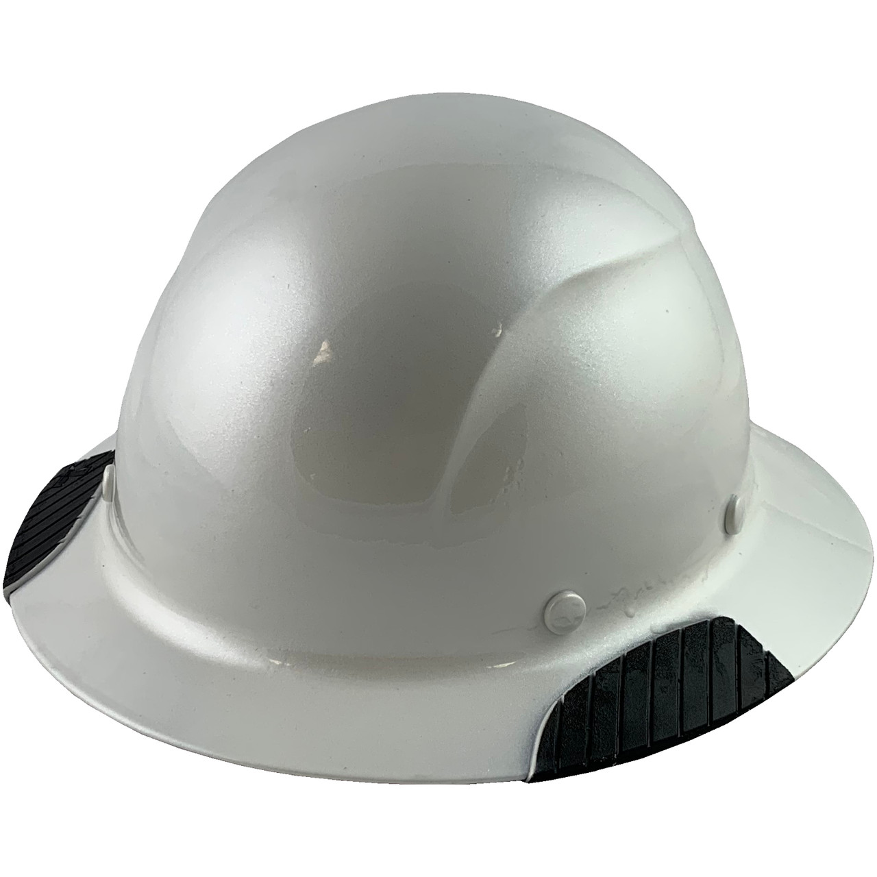 white fiberglass hard hat