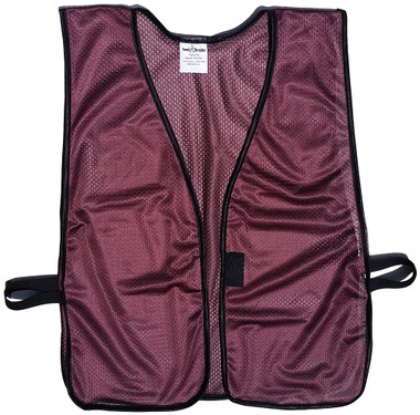 Maroon Soft Mesh Plain Safety Vest  Pic 1