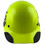 Actual Carbon Fiber Hard Hat - Cap Style Black and Hi Viz Lime - Front View