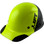 Actual Carbon Fiber Hard Hat - Cap Style Black and Hi Viz Lime - Oblique View