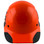 Actual Carbon Fiber Hard Hat - Cap Style Black and Hi Viz Orange - Front View