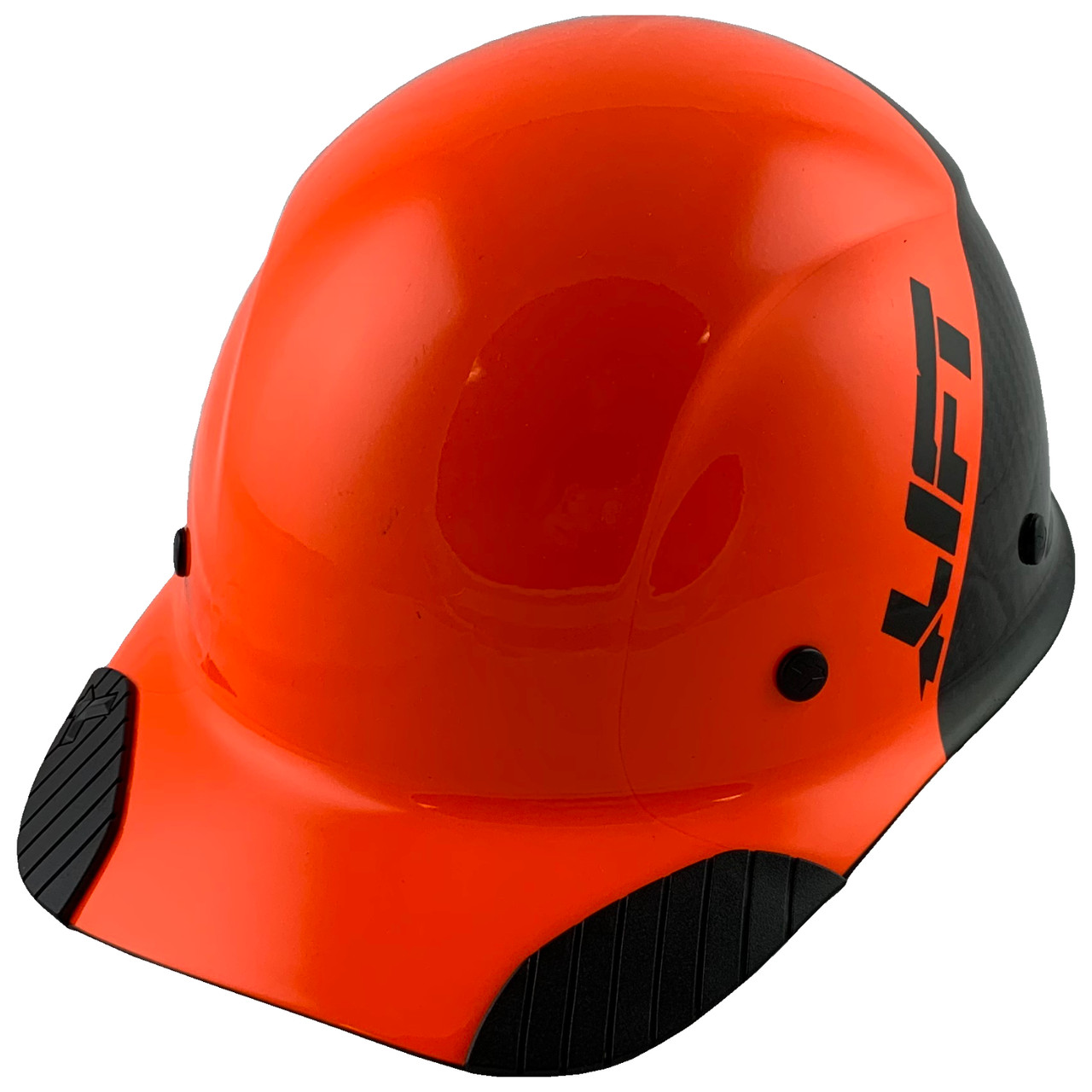 orange carbon fiber hard hat