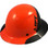 actual carbon fiber hard hat - full brim glossy black and hi-viz orange~HDC50C-190C