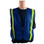 Soft Mesh Royal Blue Vests with Lime Stripes - Front View