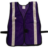 Soft Mesh Purple Safety Vests ~ Front View