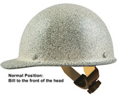 MSA Skullgard Cap Style Hard Hats With Swing Suspension Textured Stone - Swing Suspension in Normal Position