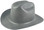 Outlaw Cowboy Hardhat with Ratchet Suspension Textured Granite Gray - Oblique View