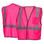 Pyramex NON-ANSI Mesh Safety Vests w/ Silver Stripes - Pink