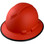 Pyramex Ridgeline Full Brim Style Hard Hat with Red Graphite Pattern and Protective Edge ~ Oblique View