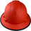 Pyramex Ridgeline Full Brim Style Hard Hat with Red Graphite Pattern and Protective Edge ~ Front View
